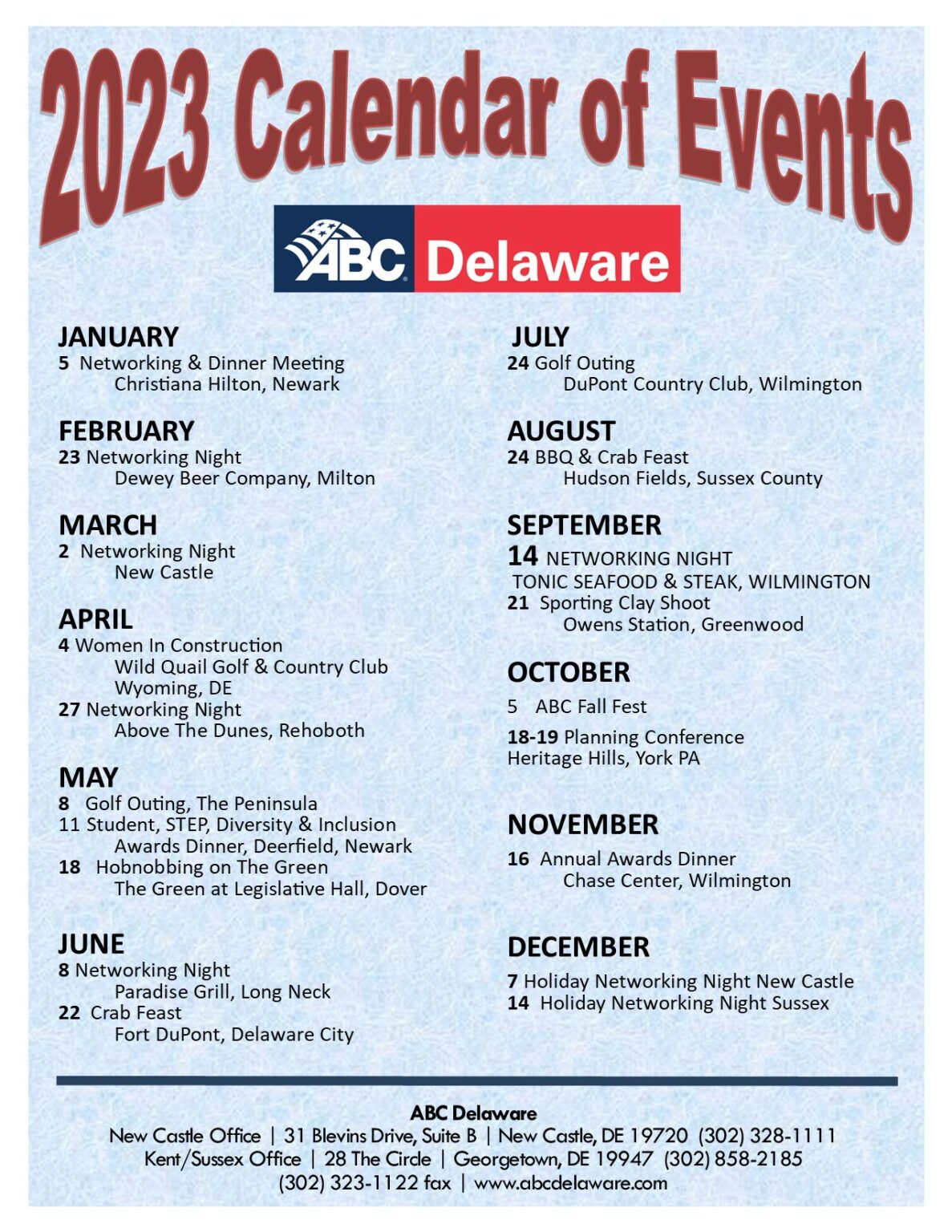 Events ABC Delaware